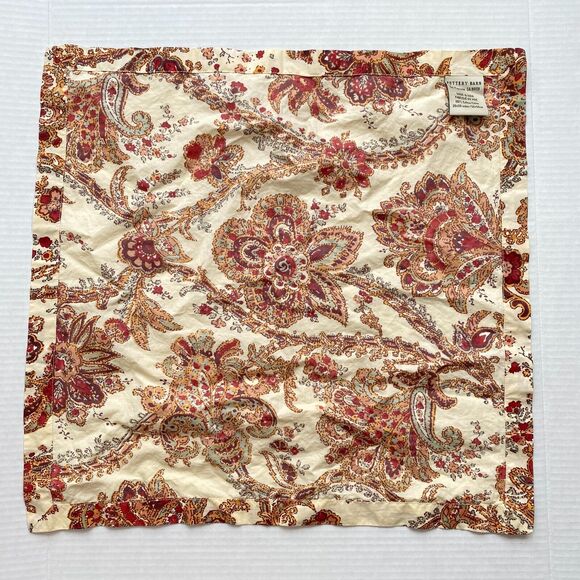 Pottery Barn Napkins Table Kitchen Dining Decor Floral Paisley Square Set of 2 - Picture 8 of 10